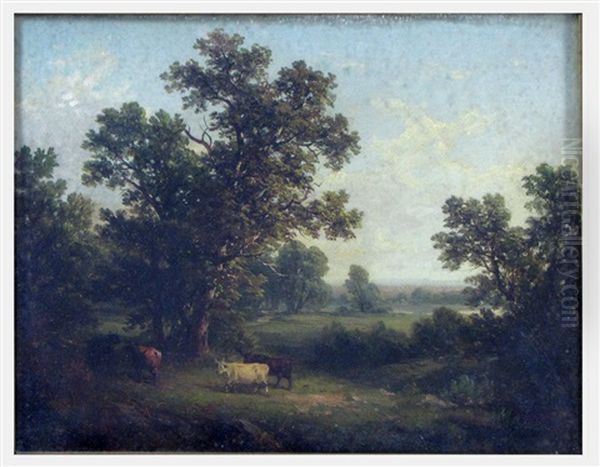 Untitled (landscape With Cows And Distant Pond) - view 1