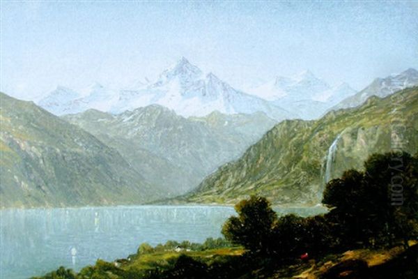 Lake With Snow-capped Mountains - view 1
