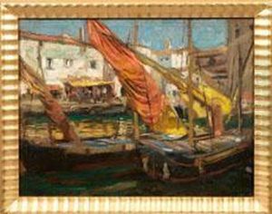 "kanal In Chioggia". Originaltitel by Eduard Ameseder