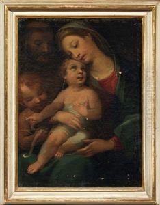 Madonna Col Bambino, San Giovannino, San Bernardino by Alessandro Casolani