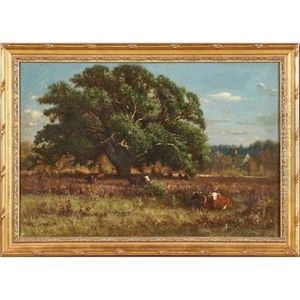 Untitled (pastoral Landscape With Cows) by George Nelson Cass