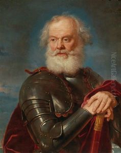 Portrait Of An Admiral In Armour by Niccolo Cassana