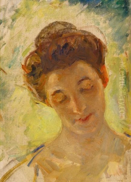 Study Of Mother Jeanne's Head, Looking Down - view 1