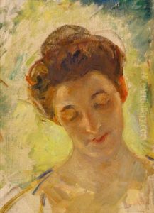 Study Of Mother Jeanne's Head, Looking Down