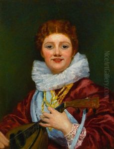 Young Woman Wearing A Ruff by Mary Cassatt