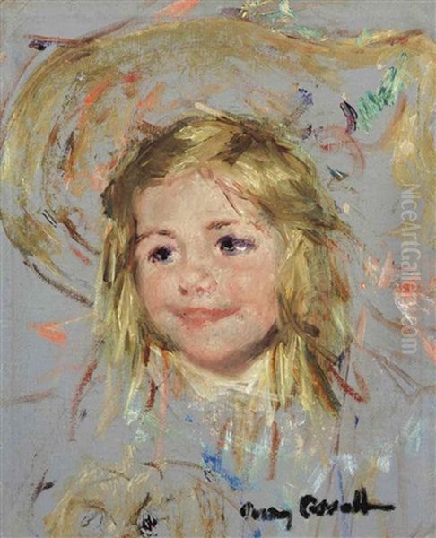 Head Of Smiling Child: A Study For Mother And Child In A Boat - view 1