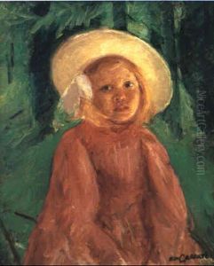 Fillette En Robe Groisaille by Mary Cassatt