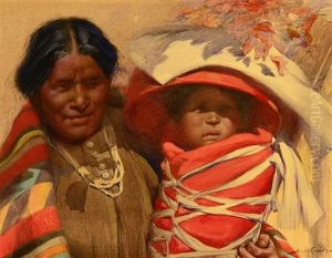 Navajo Woman And Child by Gerald Cassidy