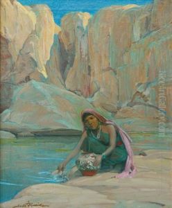 Acoma Water Carrier by Gerald Cassidy