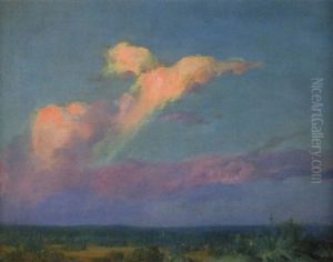 The Day's End - Desert Sunset #3 by Gerald Cassidy