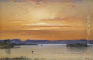 The After Glow, At Low Lochan Dorb, Morayshire by James Cassie