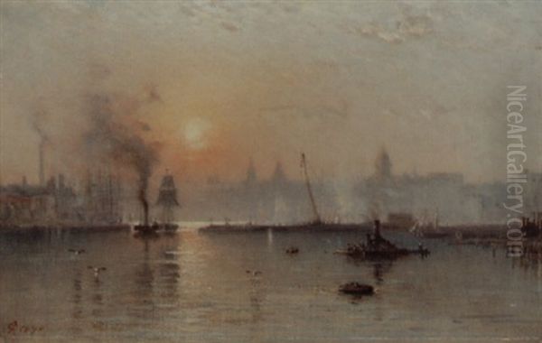 Harbour Mouth, Aberdeen, Sunrise - view 1