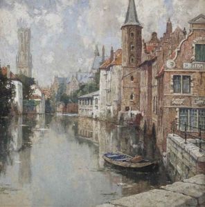 A View Of Bruges by Hendrick Cassiers