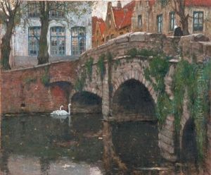 Vieille Ville Vue Presumee De Bruges by Hendrick Cassiers