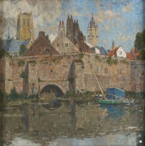 Barge Sous Les Douves by Hendrick Cassiers