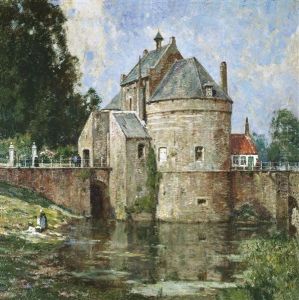 Vue De La Smedenpoort A Bruges by Hendrick Cassiers
