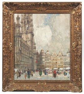 Blick Auf Die Grande Place In Brussel