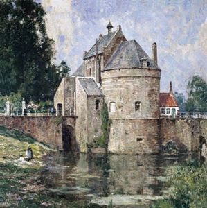 Gezicht Aan De Smedenpoort Te Brugge