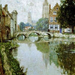 Le Quai De La Vigne, Entree Du Beguinage A Bruges by Hendrick Cassiers