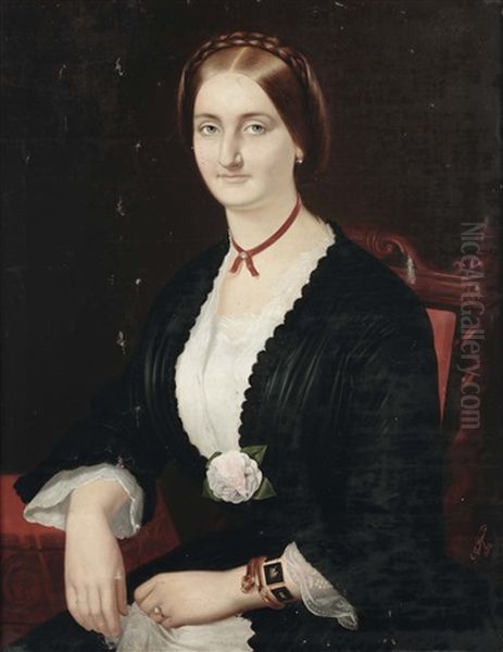 Ritratto Di Donna Con Peonia - view 1