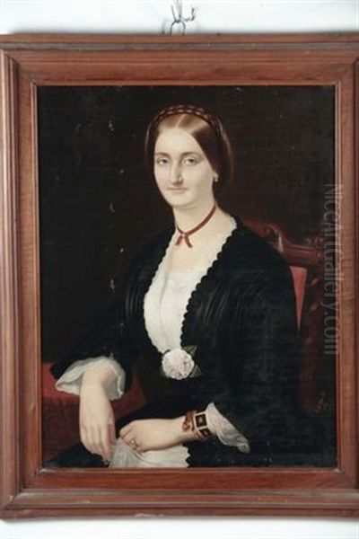 Ritratto Di Donna Con Peonia - view 1
