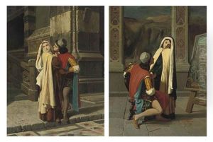 The Embrace Of Fra Filippo Lippi And Lucrezia Buti (+ The Artist's Muse; Pair)