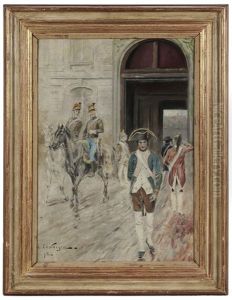 Naploleon In 1804 As Cadet In The Miltary School, Paris by Jean Andre Castaigne