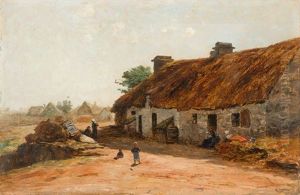 <les Maisons Du Passage A Concarneau, Bretagne> by Gustave Castan