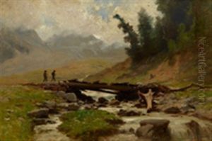 Un Pont A Arolla, Valais
