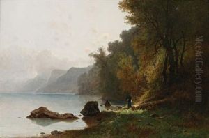 Paysage Lacustre Anime by Gustave Castan