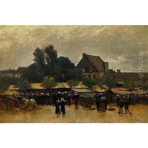 Bauernmarkt by Gustave Eugene Castan