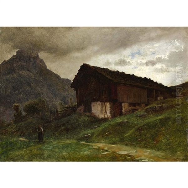 Alphutte Mit Bauerin - view 1