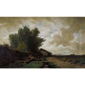 Pres De Bourbon Lancy by Gustave Eugene Castan