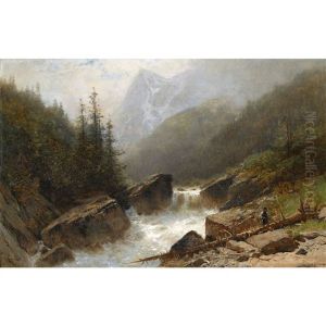 Environs De Rosenlaui by Gustave Eugene Castan