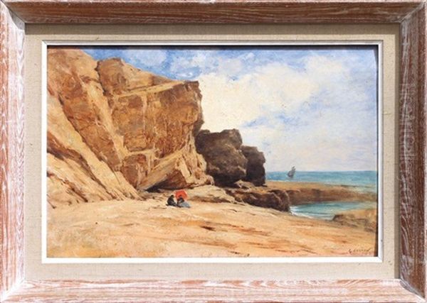 Couple Au Pied Des Falaises - view 1
