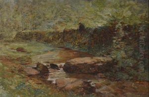 Paysage Au Pecheur by Gustave Eugene Castan
