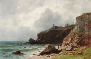 Kustenlandschaft Bei Aufkommendem Sturm Kustenlandschaft Bei Aufkommendem Sturm
