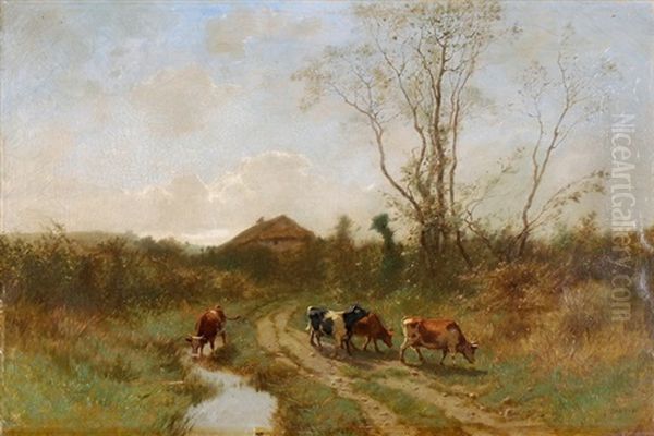 Landschaft Mit Bauernhof Und Kuhen - view 1