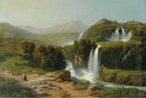 Veduta Di Tivoli E Le Sue Cascate