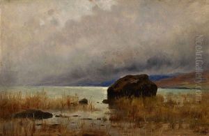 Uferpartie Am Neuenburgersee by Gustave Eugene Castan