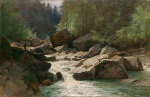 Schmadribach (berner Oberland) (schmadribach - Bernese Oberland) by Gustave Eugene Castan