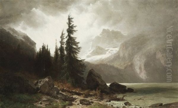 Aufziehendes Gewitter Uber Dem Oeschinensee - view 1