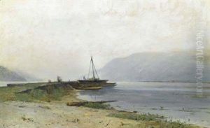 Bord De Lac by Gustave Eugene Castan