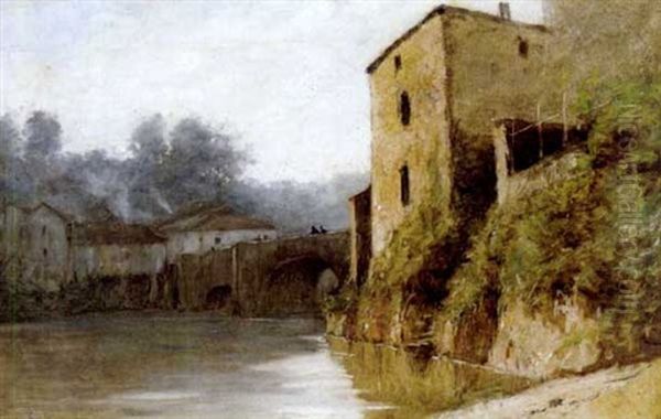 Steinbrucke Und Hauser Am Fluss - view 1