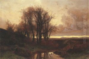 Flusslandschaft Im Herbst by Gustave Eugene Castan