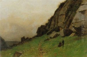 Landschaft Mit Zwei Hirtenkindern Vor Fels Landschaft Mit Zwei Hirtenkindern Vor Fels