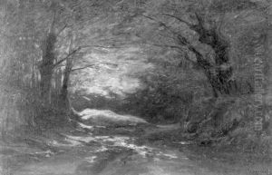 Chemin Forestier Au Soleil by Gustave Eugene Castan