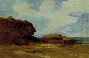Fischer An Einer Felskuste by Gustave Eugene Castan