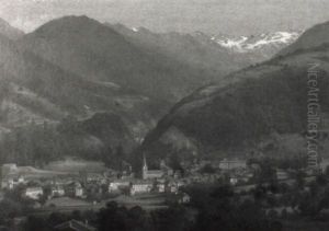 Ansicht Eines Schweizer Dorfes Ansicht Eines Schweizer Dorfes