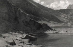 Pres Schwarzenbach, Route De La Gemmi by Gustave Eugene Castan